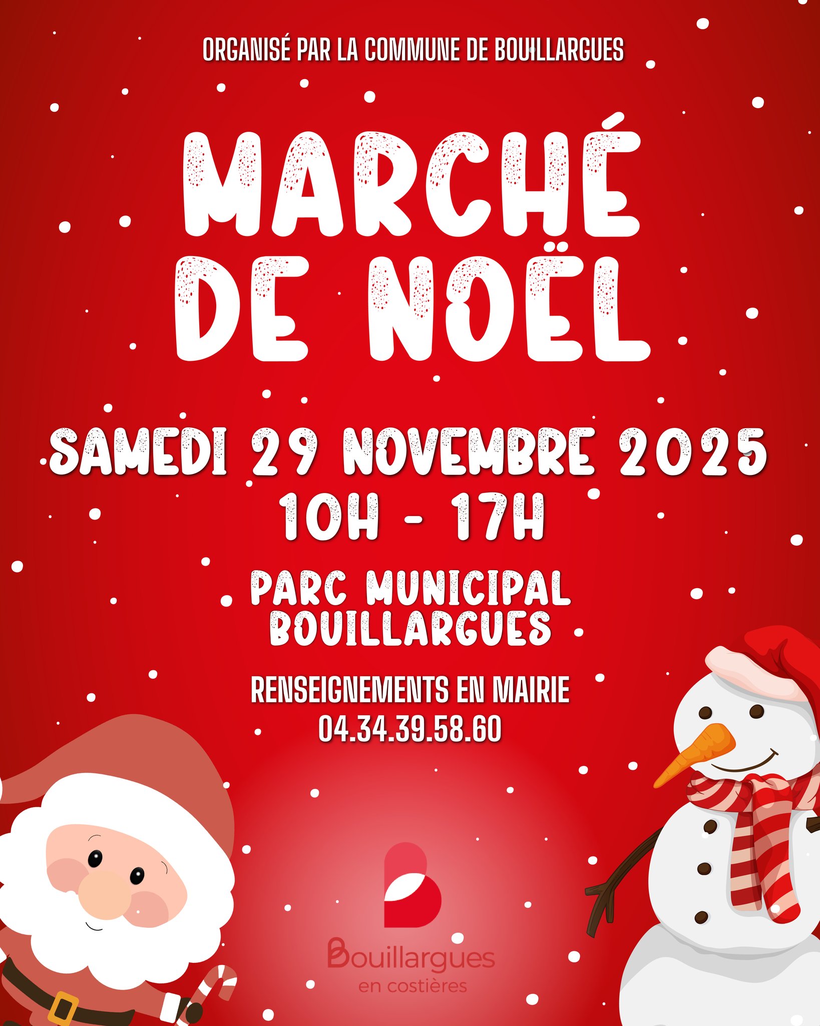 affiche Marché de Noël à  Bouillargues