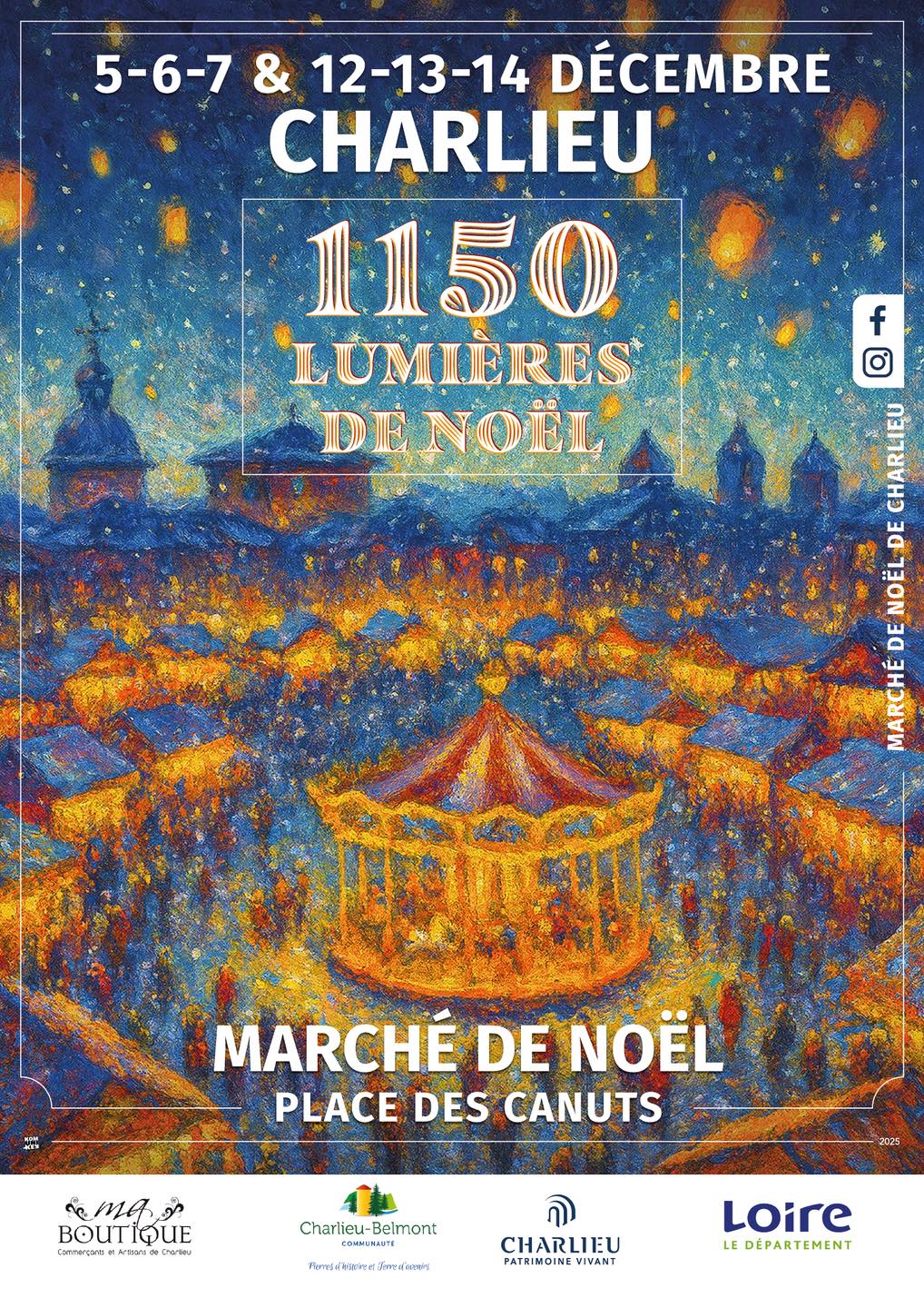 affiche 1150 Lumieres de Noel à  Charlieu