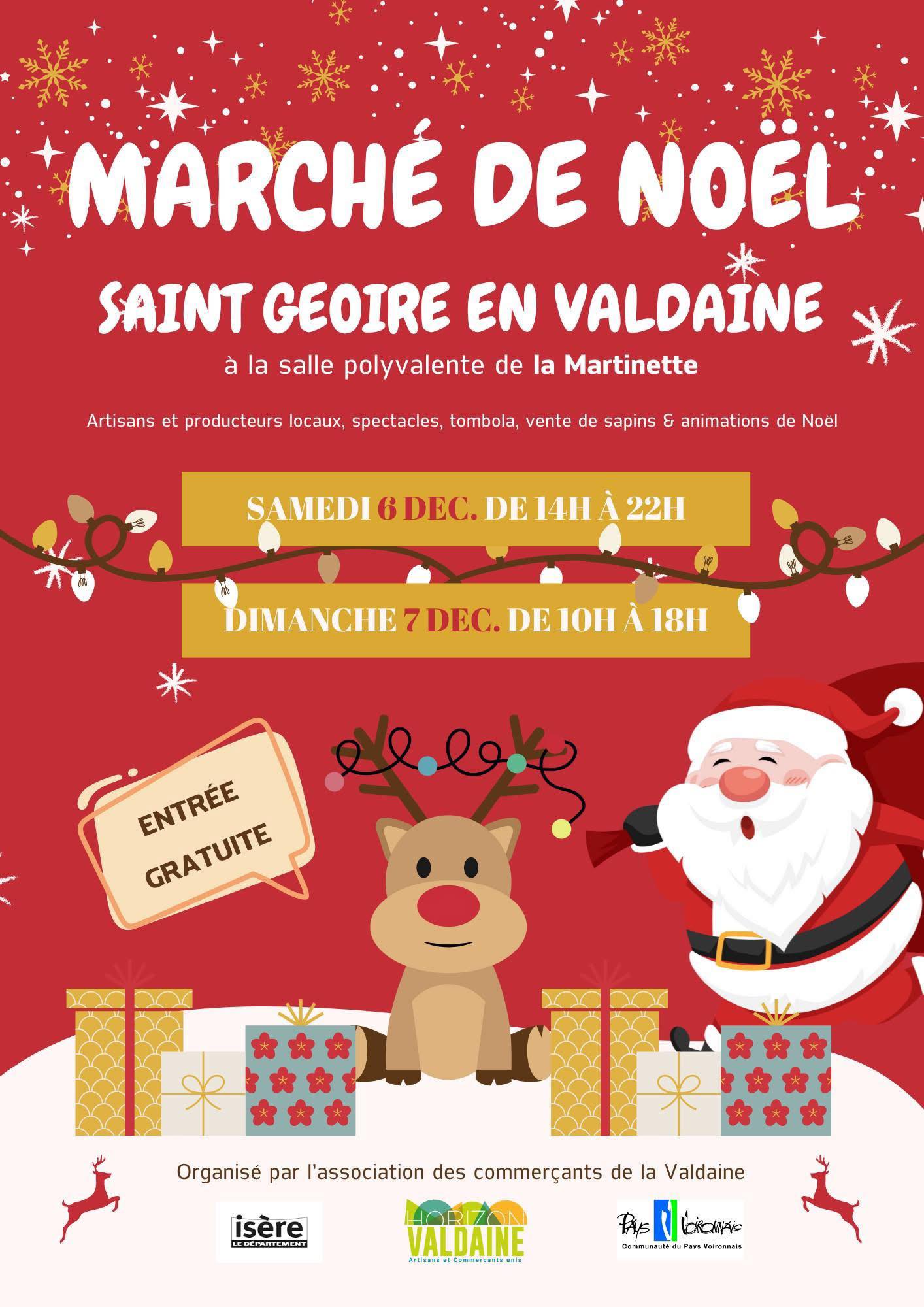 affiche Marché de Noël à  Saint-Geoire-en-Valdaine