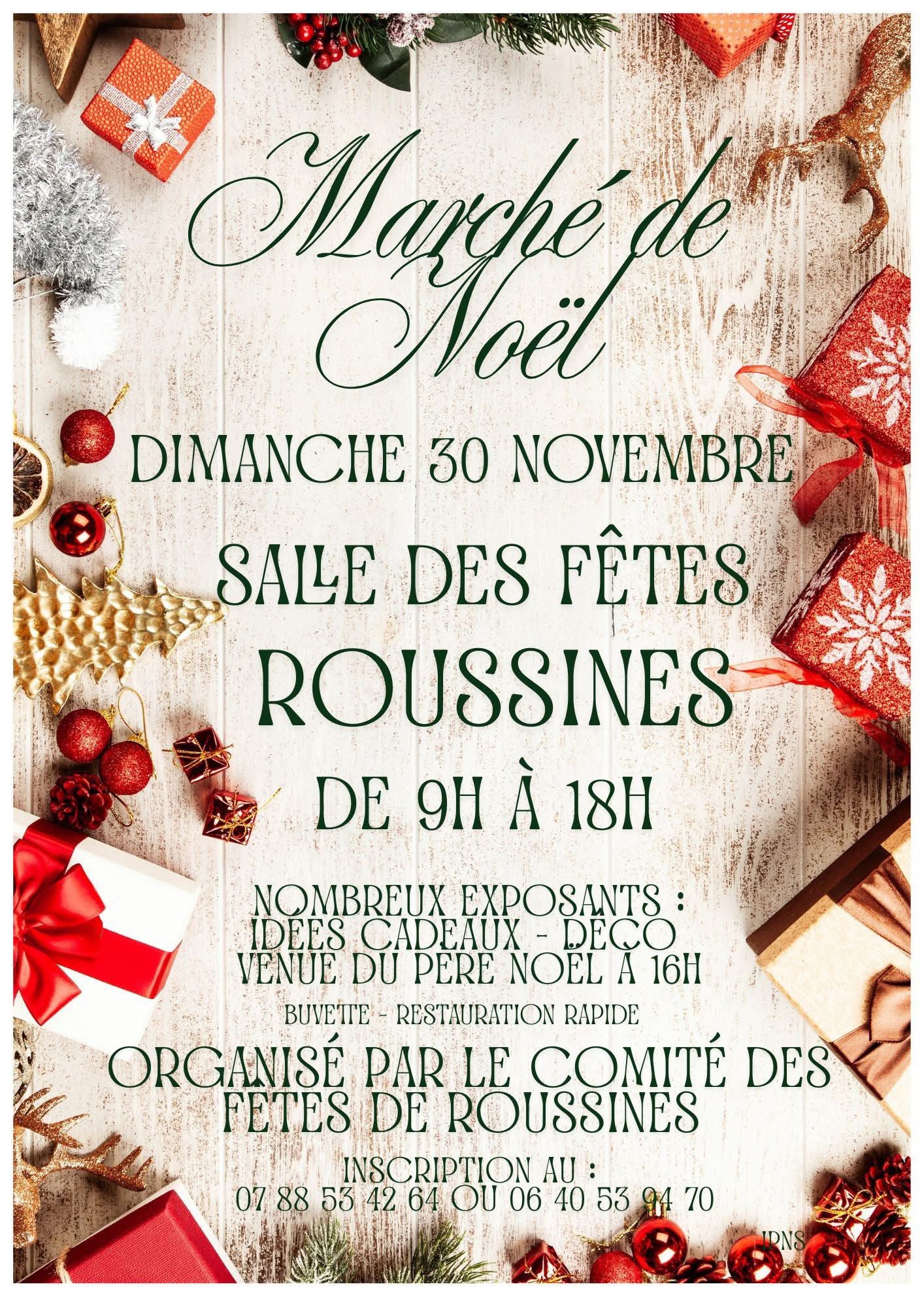 affiche Marché de Noël à Roussines