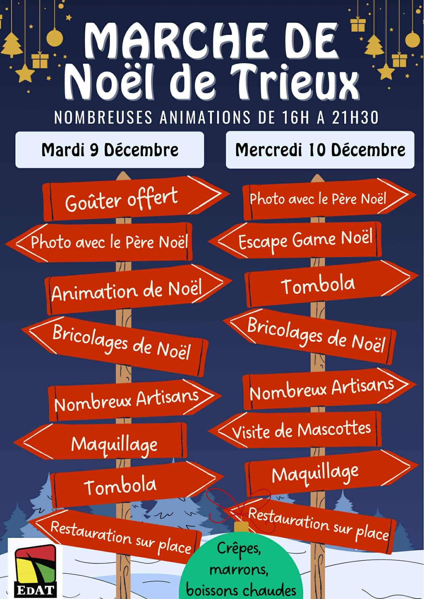 affiche Marché de Noël à  Trieux