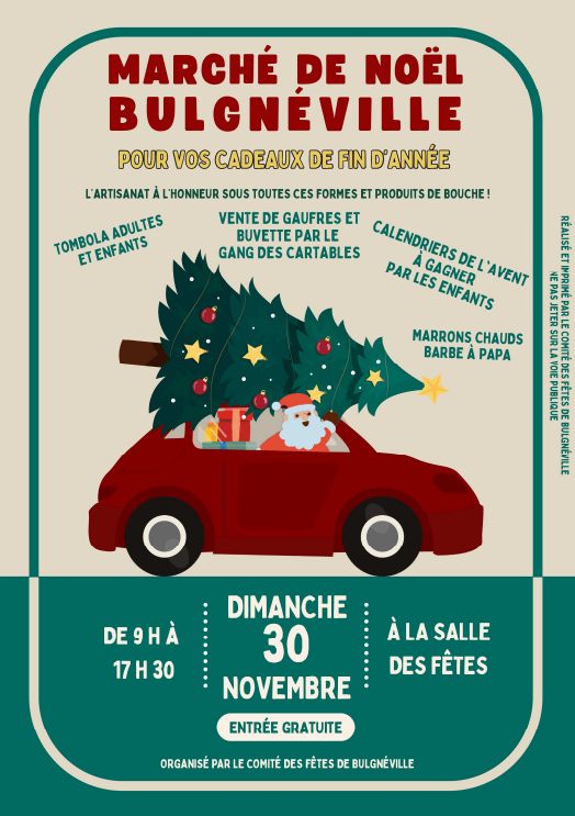 affiche Marché de Noël à  Bulgnéville