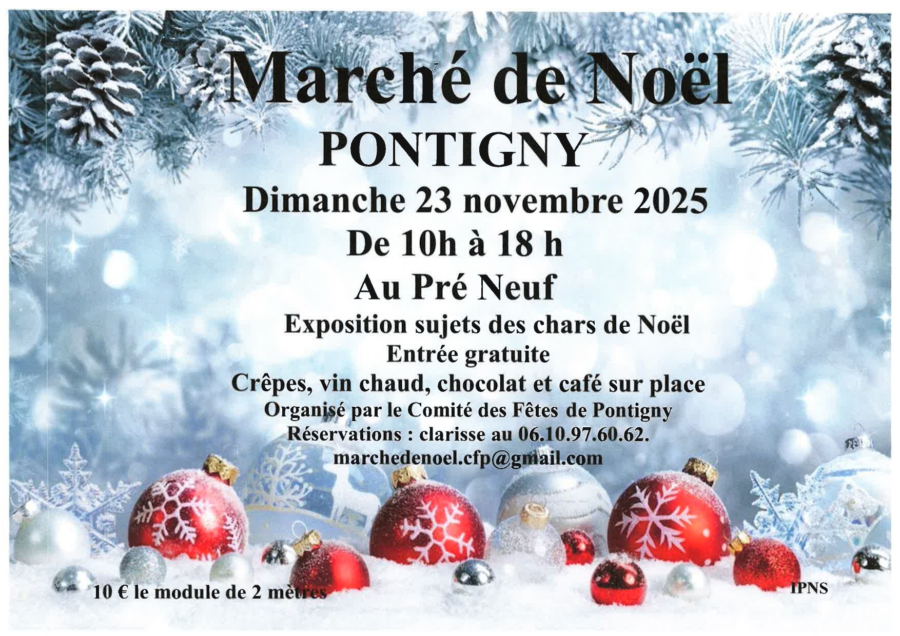 affiche Marché de Noël à  Pontigny