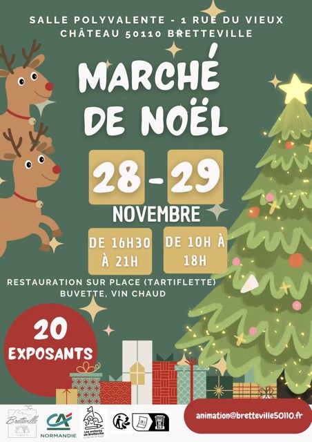 affiche Marché de Noël à  Bretteville
