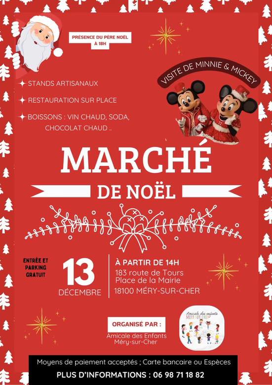 affiche Marché de Noël à  Méry-sur-Cher