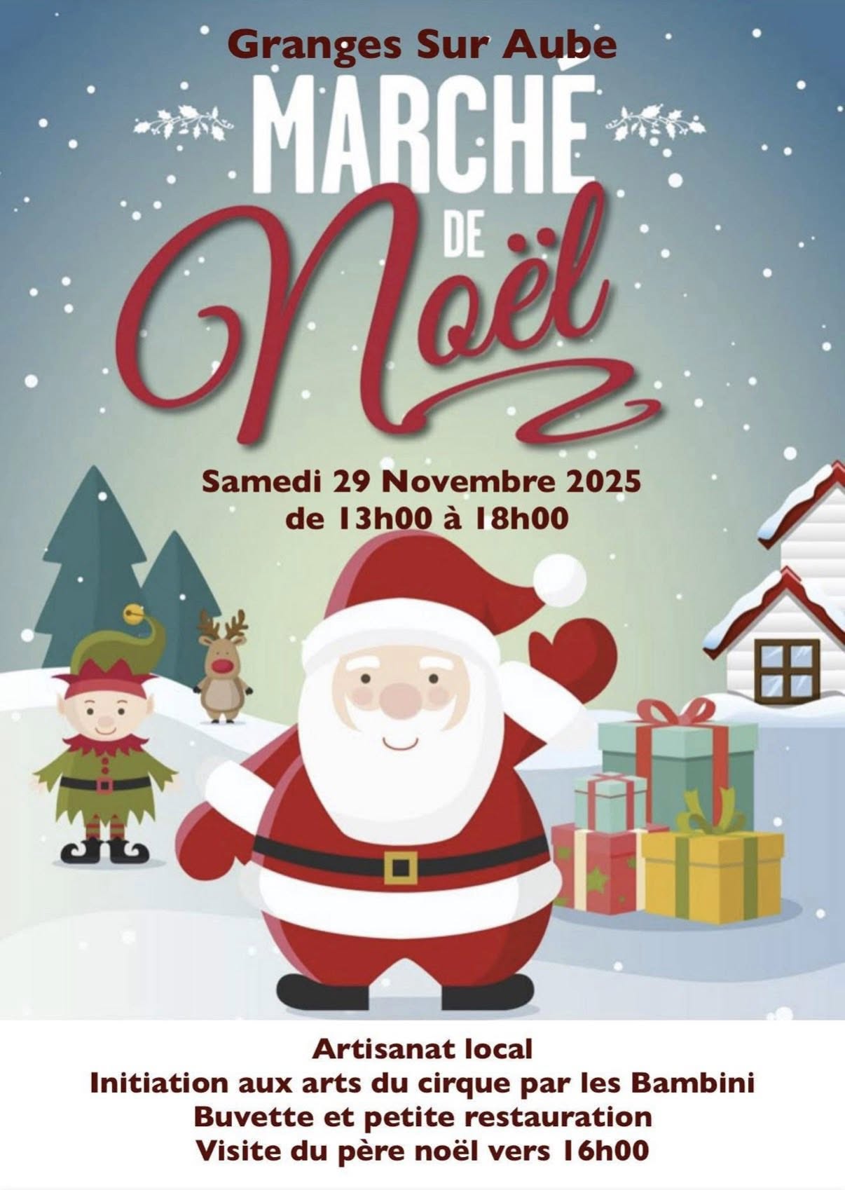 affiche Marché de Noël à  Granges-sur-Aube