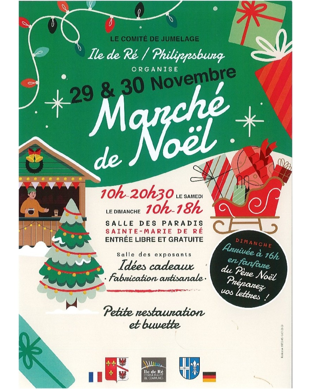affiche Marché de Noël à  Sainte-Marie-de-Ré