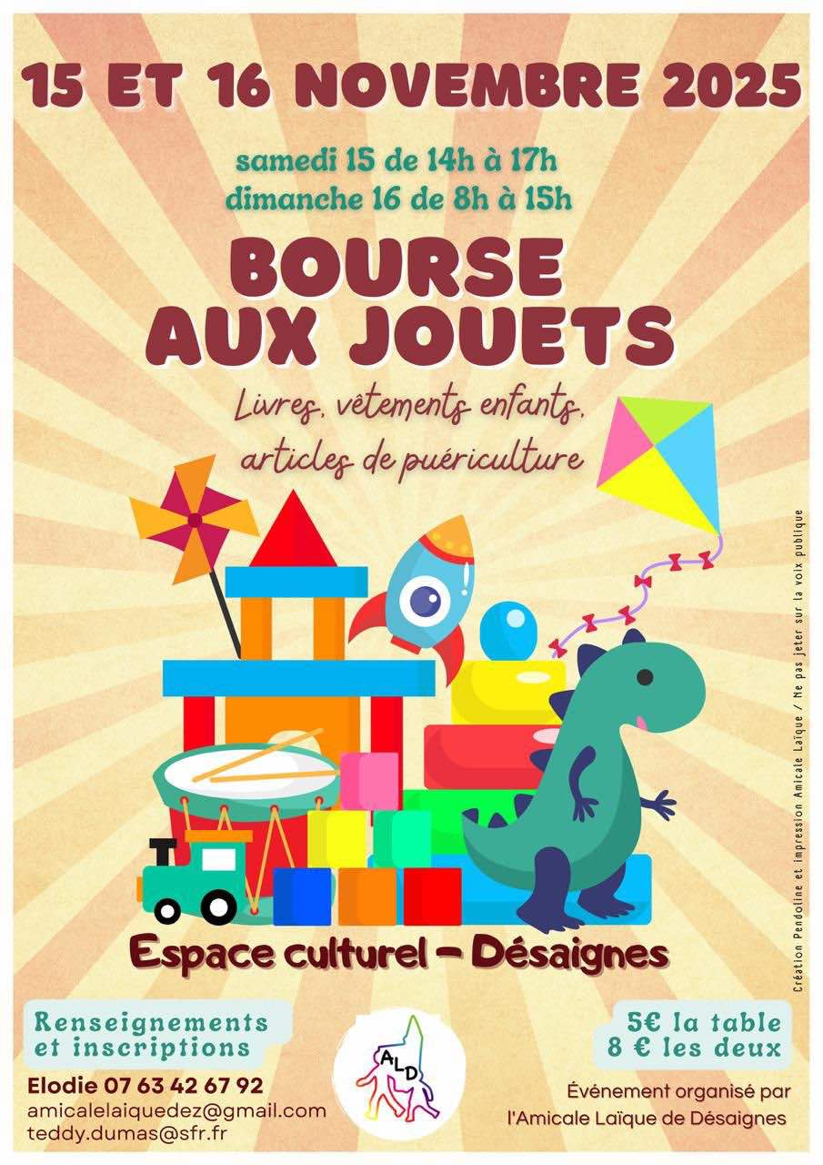 affiche Bourse Aux Jouets à Désaignes
