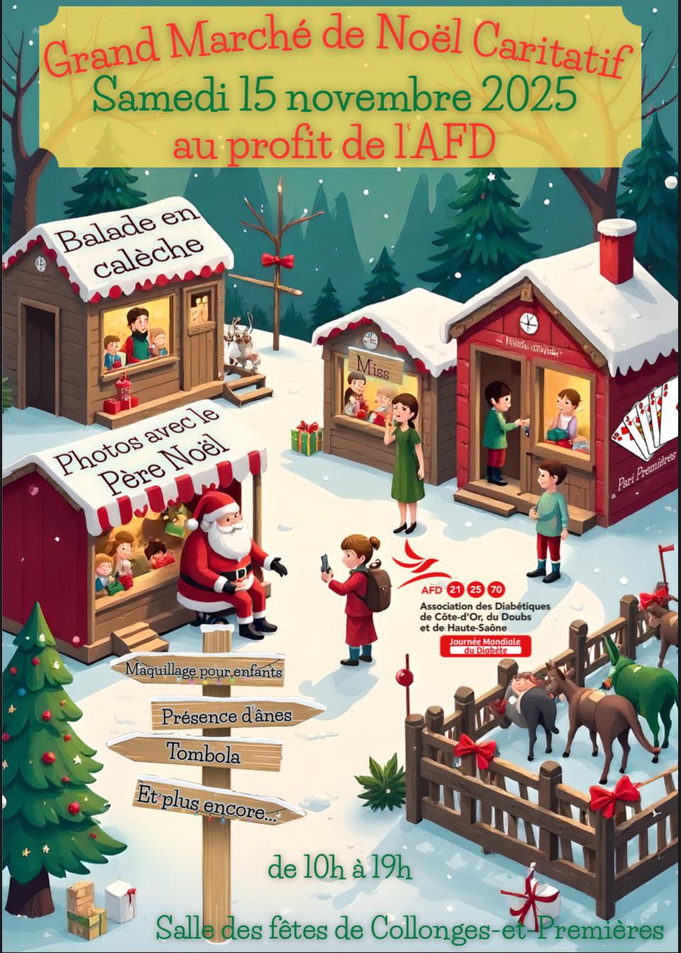 affiche Grand Marché de Noël Caritatif à Collonges-lès-Premières