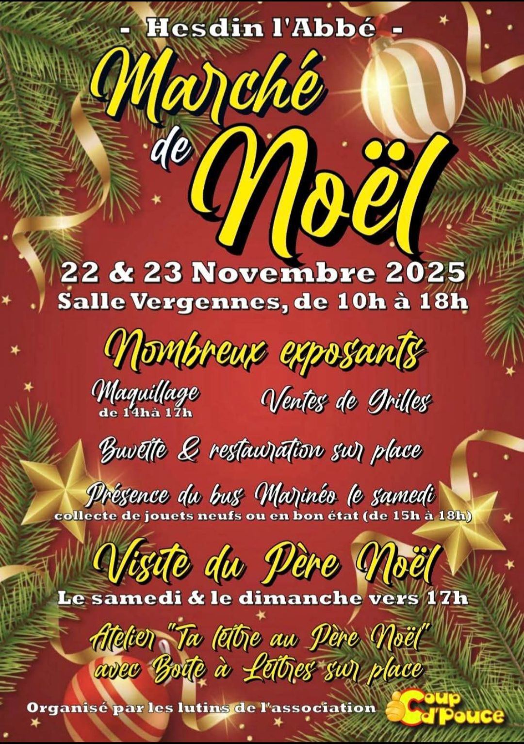 affiche Marché de Noël à  Hesdin-l'Abbé