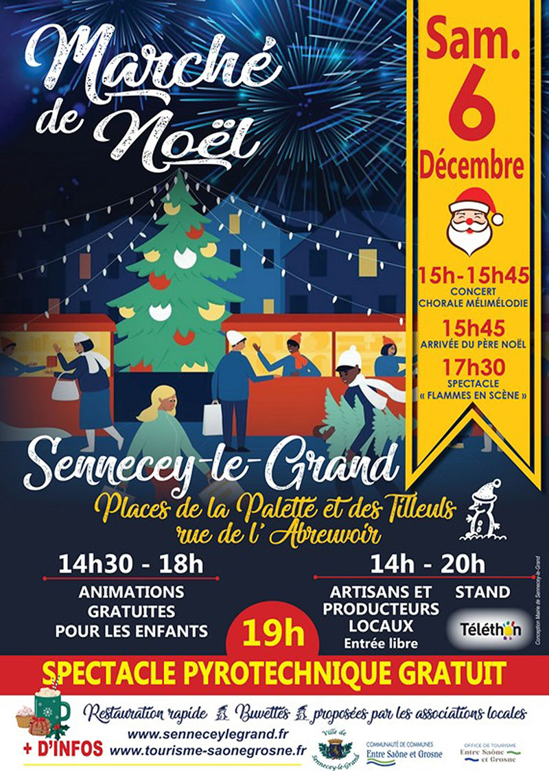 affiche Marché de Noël à Sennecey-le-Grand