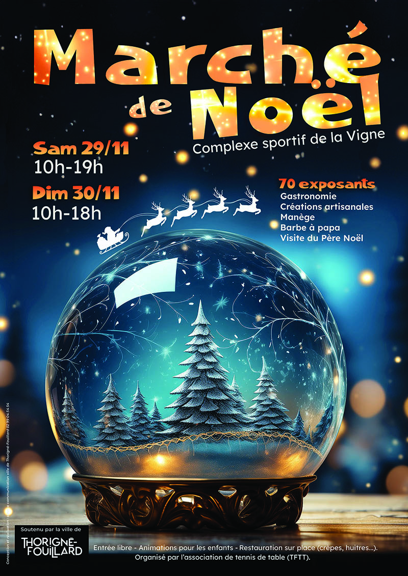 affiche Marché de Noël à  Thorigné-Fouillard