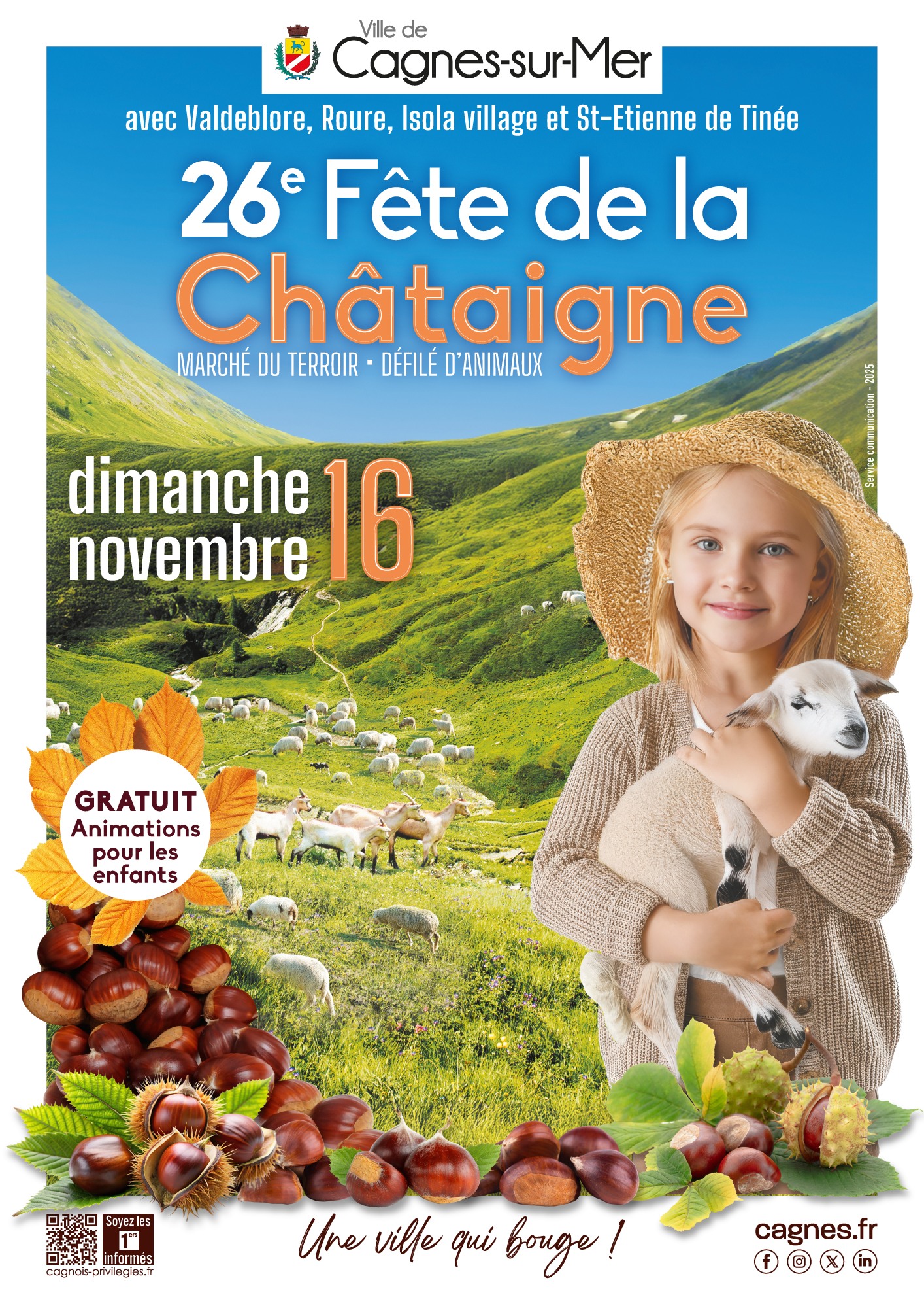 affiche 26e Fête de la Châtaigne à  Cagnes-sur-Mer