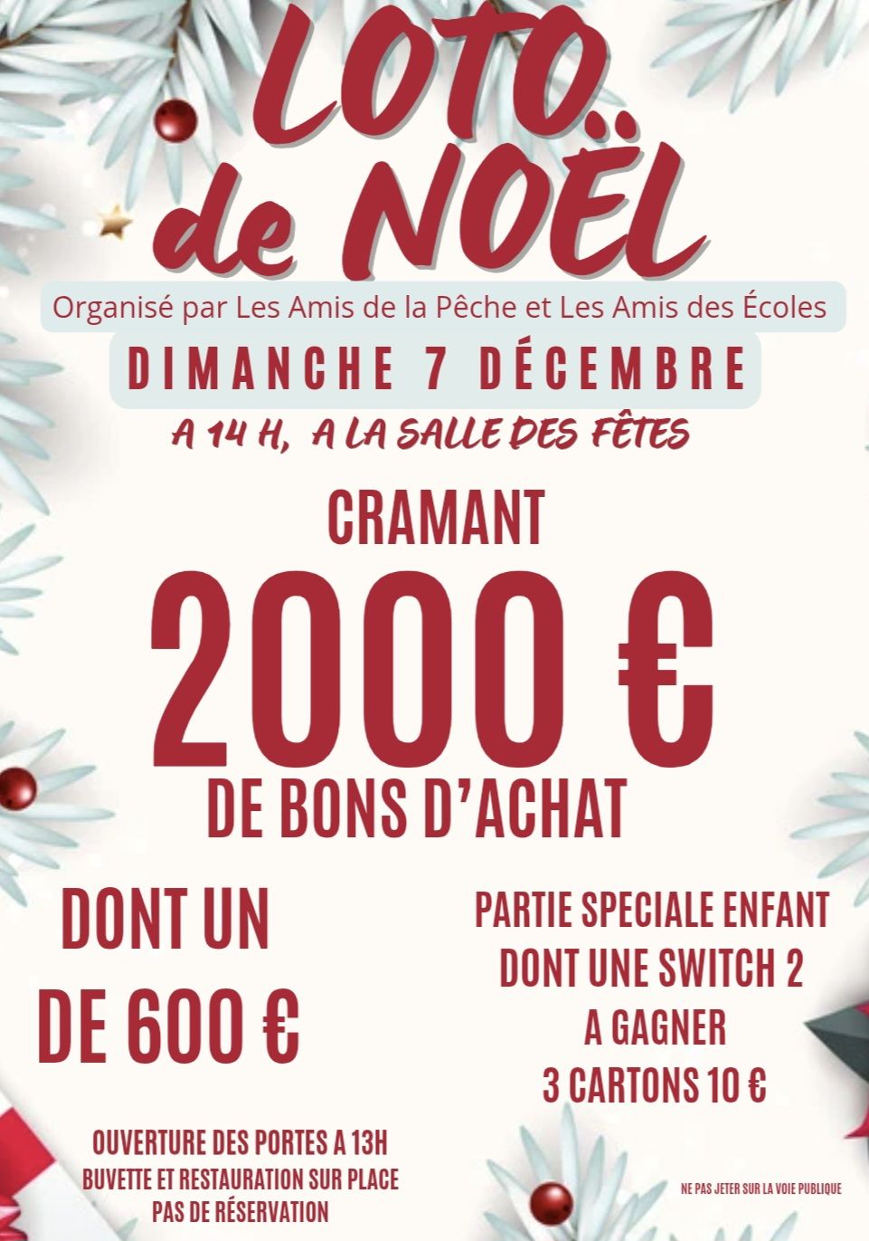 affiche Loto de Noël à  Cramant