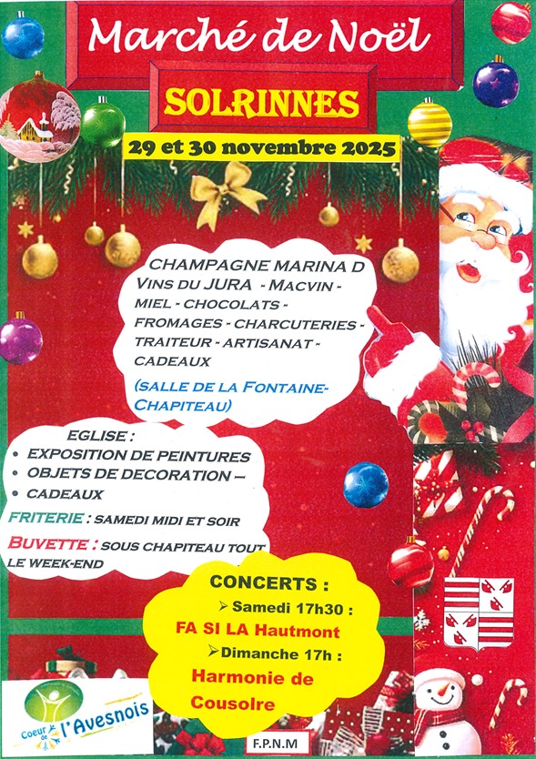 affiche Marché de Noël à  Solrinnes