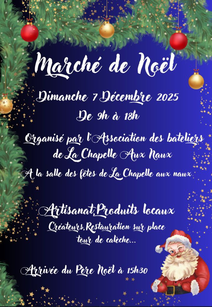 affiche Marché de Noël à La Chapelle-aux-Naux