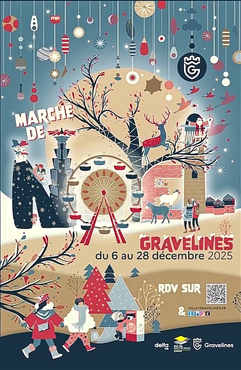 affiche Marché de Noël à  Gravelines