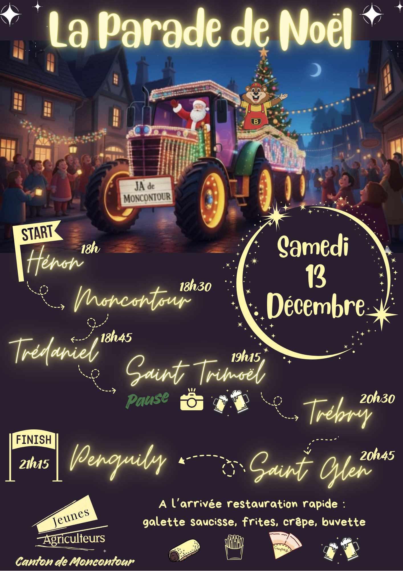 affiche La Parade de Noel à  Moncontour