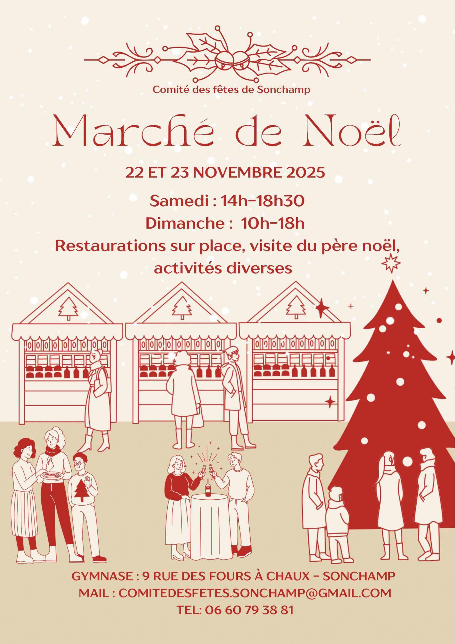 affiche Marché de Noël à  Sonchamp