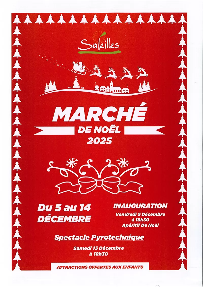 affiche MARCHÉ DE NOËL à  Saleilles