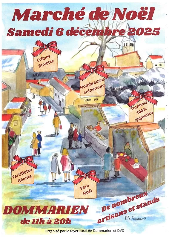 affiche MARCHÉ DE NOËL DE DOMMARIEN à  Dommarien