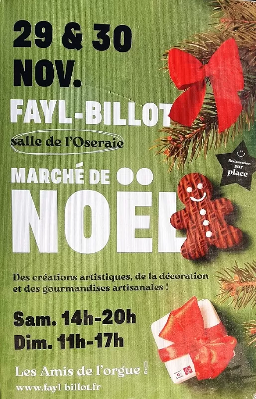 affiche MARCHE DE NOËL À FAYL-BILLOT à  Fayl-Billot