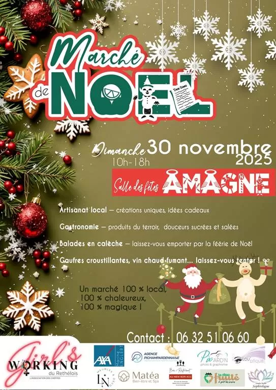 affiche Marché de Noël à  Amagne