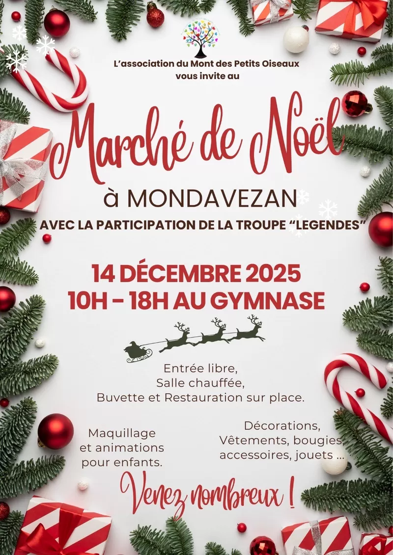 affiche MARCHÉ DE NOËL à  Mondavezan