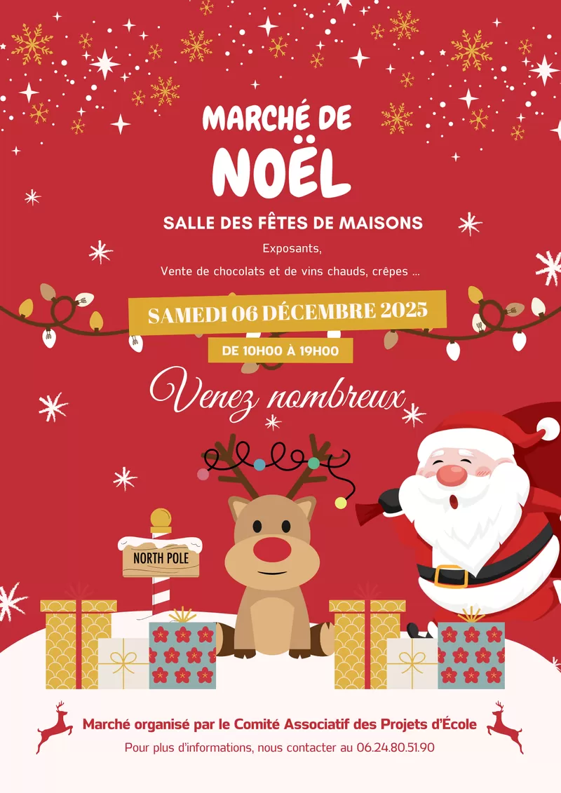 affiche Marché de Noël à  Maisons