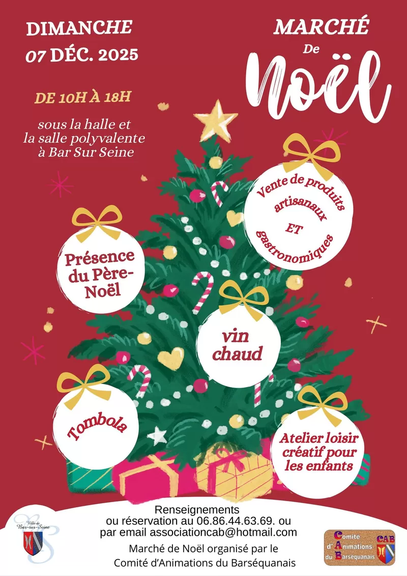 affiche Marché de Noël à  Bar-sur-Seine