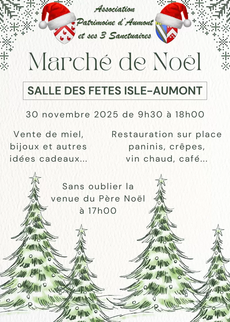 affiche Marché de Noël à  Isle-Aumont