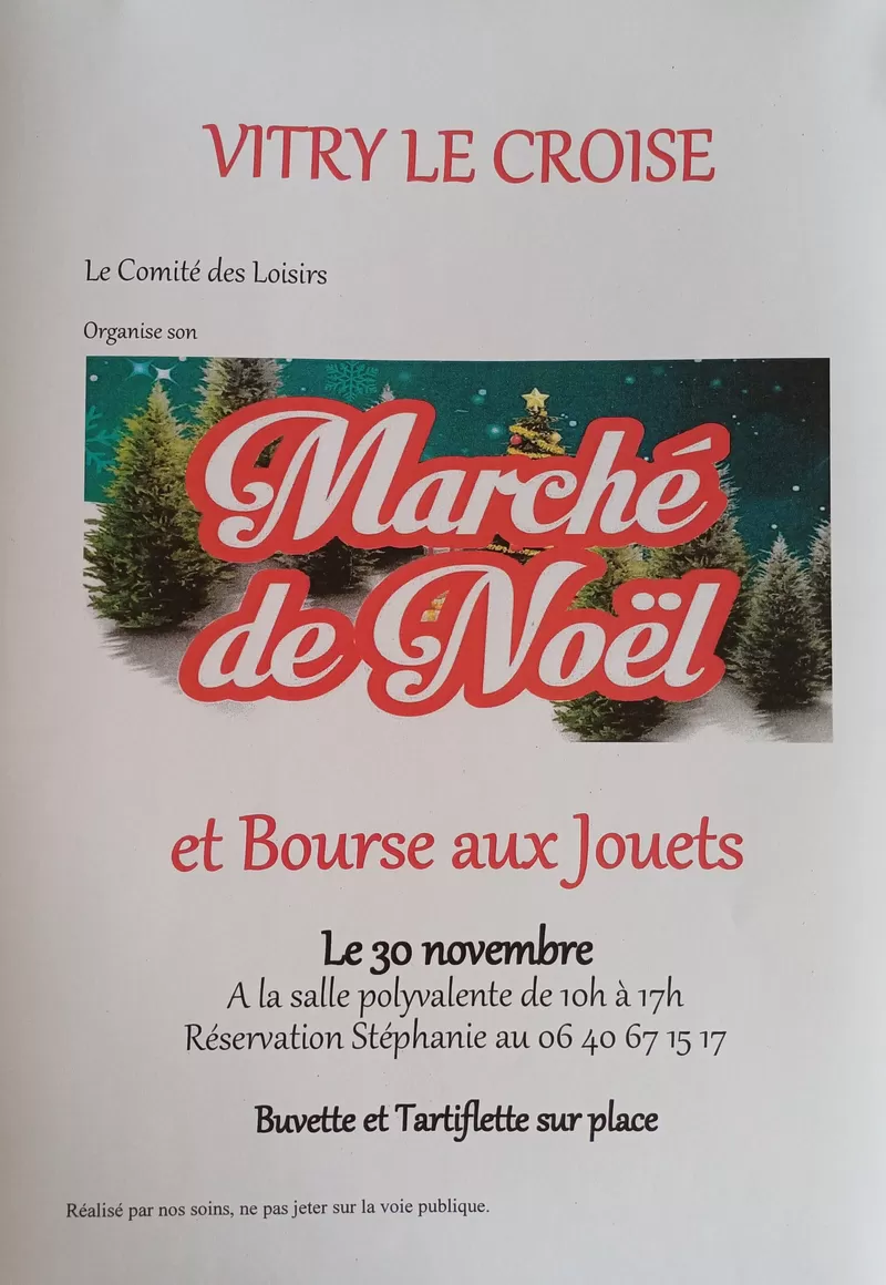 affiche Marché de Noël à  Vitry-le-Croisé