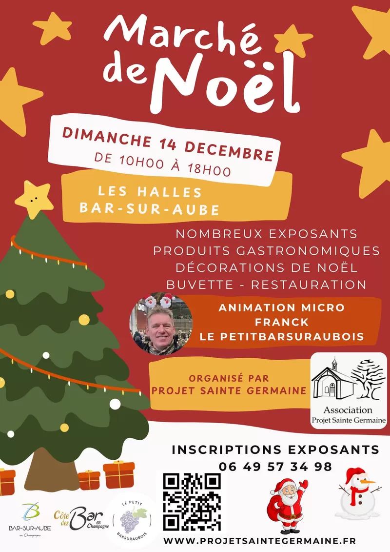 affiche Marché de Noël à  Bar-sur-Aube