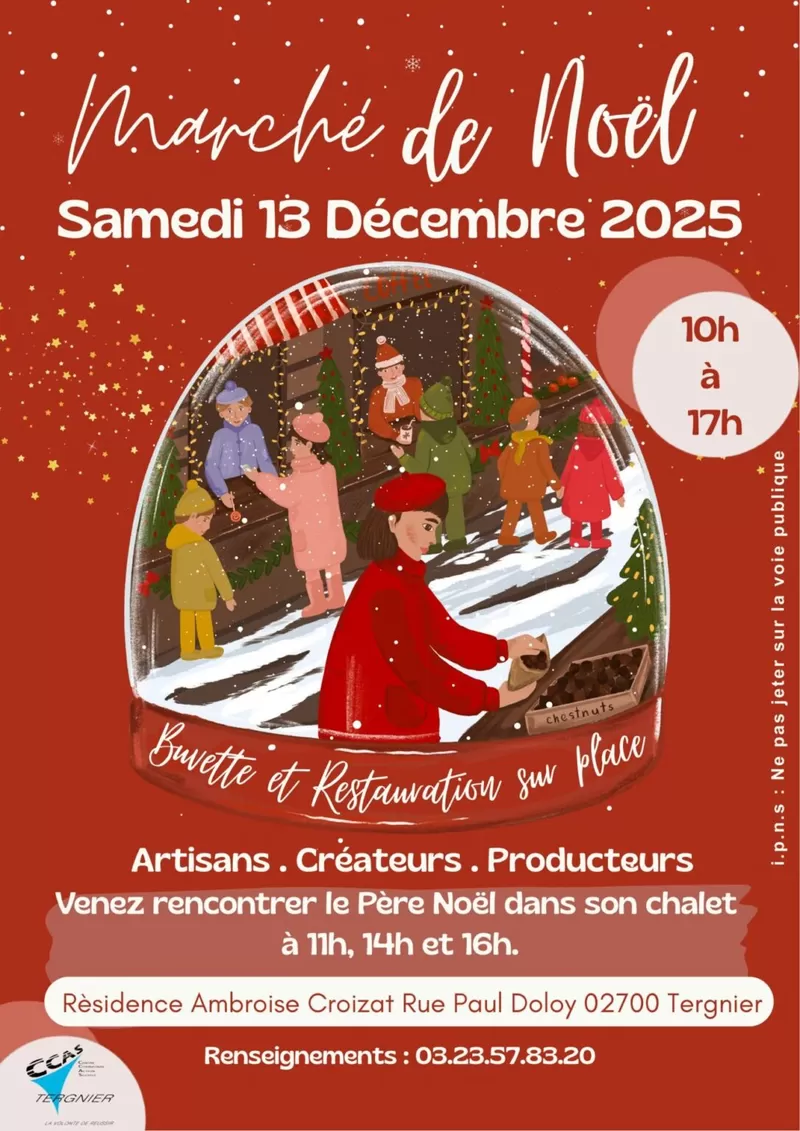 affiche Marché de Noël de la Résidence Croizat à Tergnier à Tergnier