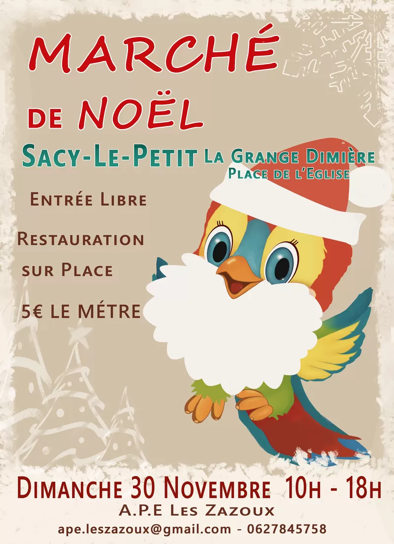 affiche Marché de Noël à  Sacy-le-Petit