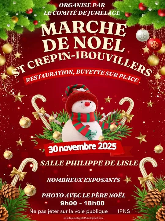 affiche Marché de Noël à  Saint-Crépin-Ibouvillers