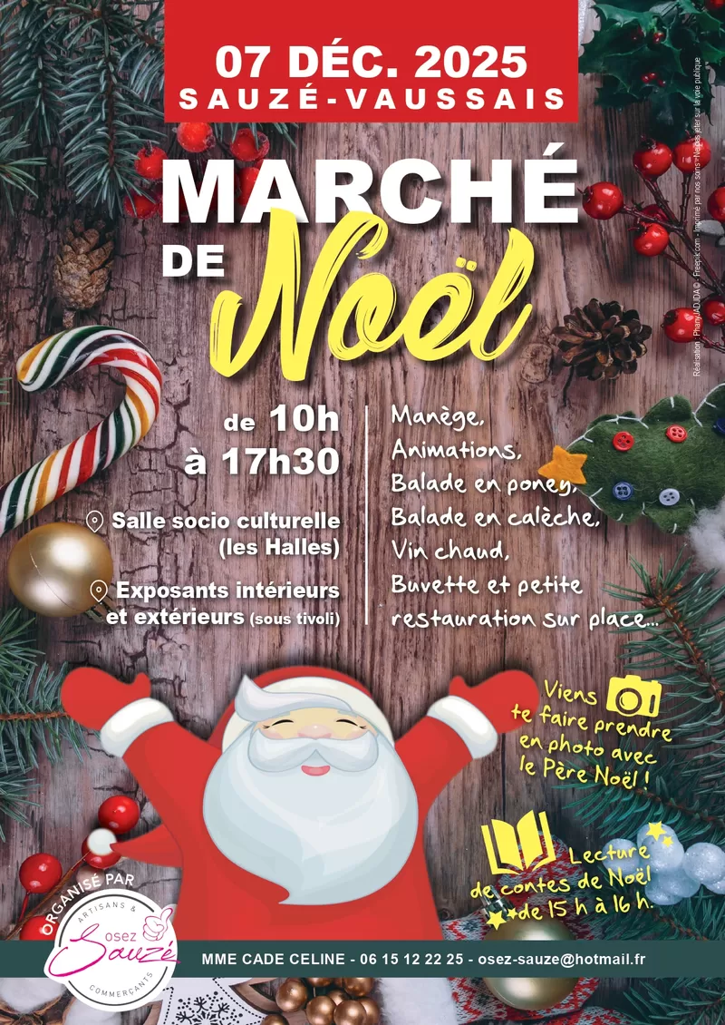affiche Marché de Noël à  Sauzé-Vaussais