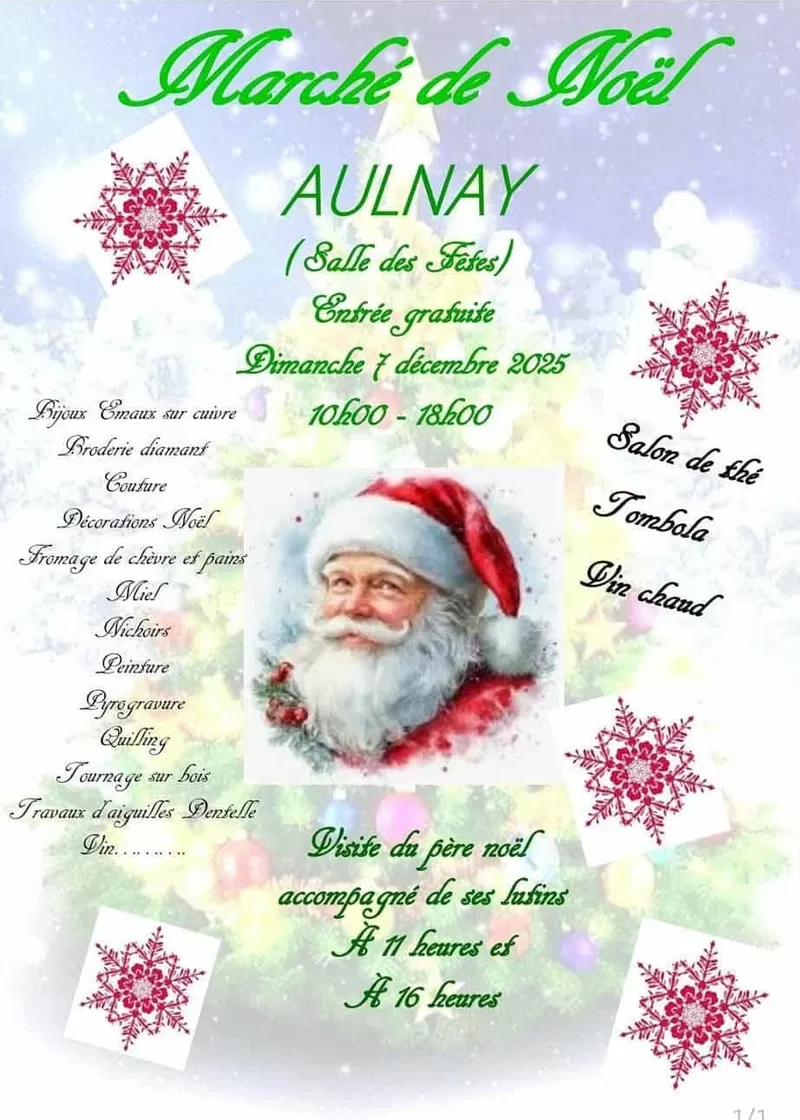 affiche Marché de Noël à Aulnay à Aulnay