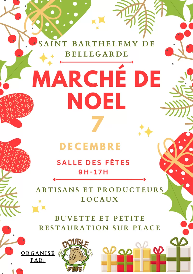 affiche Marché de Noël à Saint-Barthélemy-de-Bellegarde