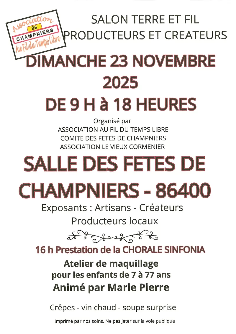 affiche Marché de Noël de Champniers à Champniers