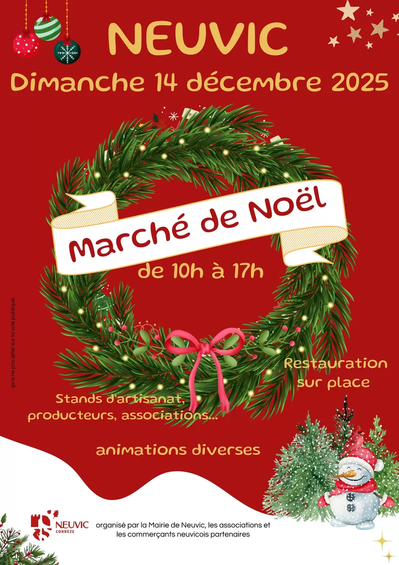affiche Marché de Noël à  Neuvic