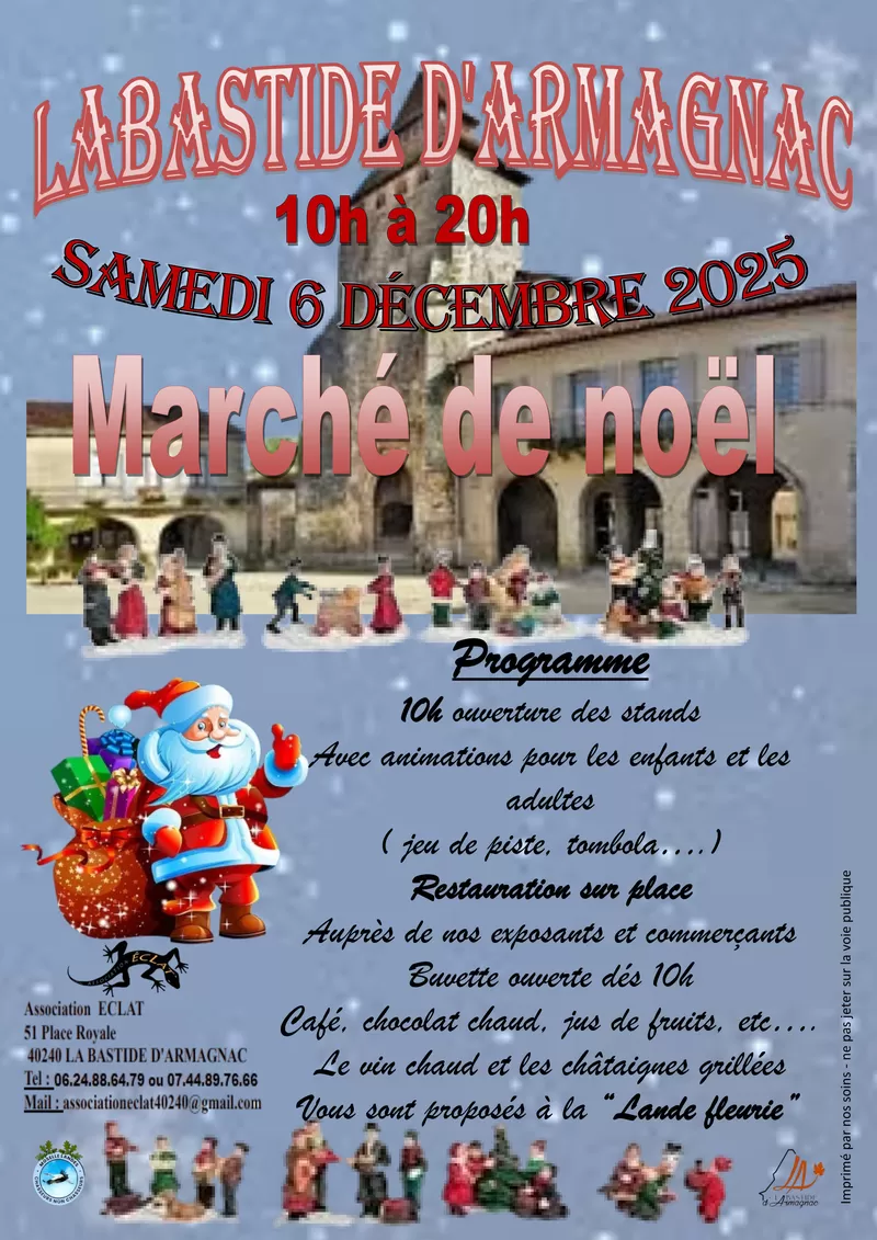 affiche Marché de Noël à  Labastide-d'Armagnac