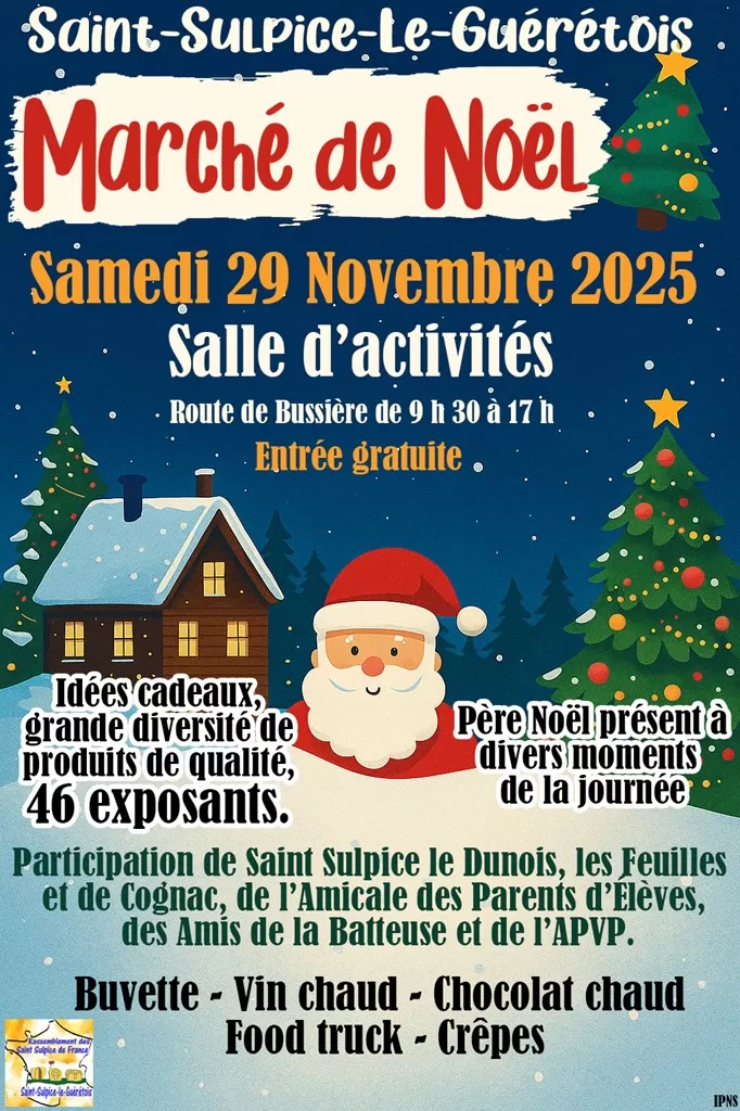 affiche Marché de Noël de Saint-Sulpice-le-Guérétois à Saint-Sulpice-le-Guérétois