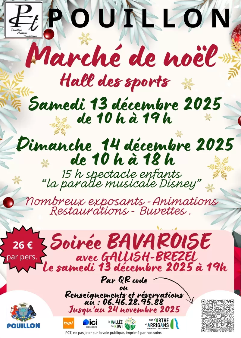 affiche Marché de noël à  Pouillon