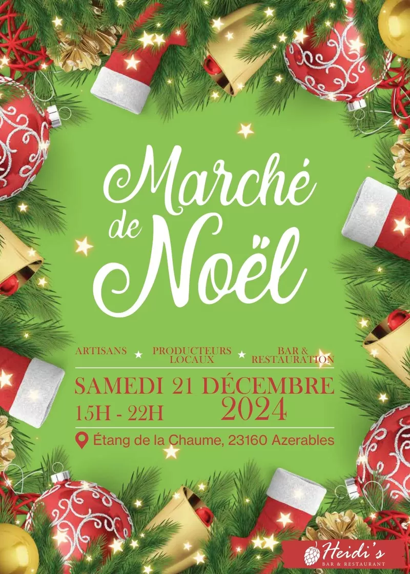 affiche Marché de Noël à la Chaume à  Azerables