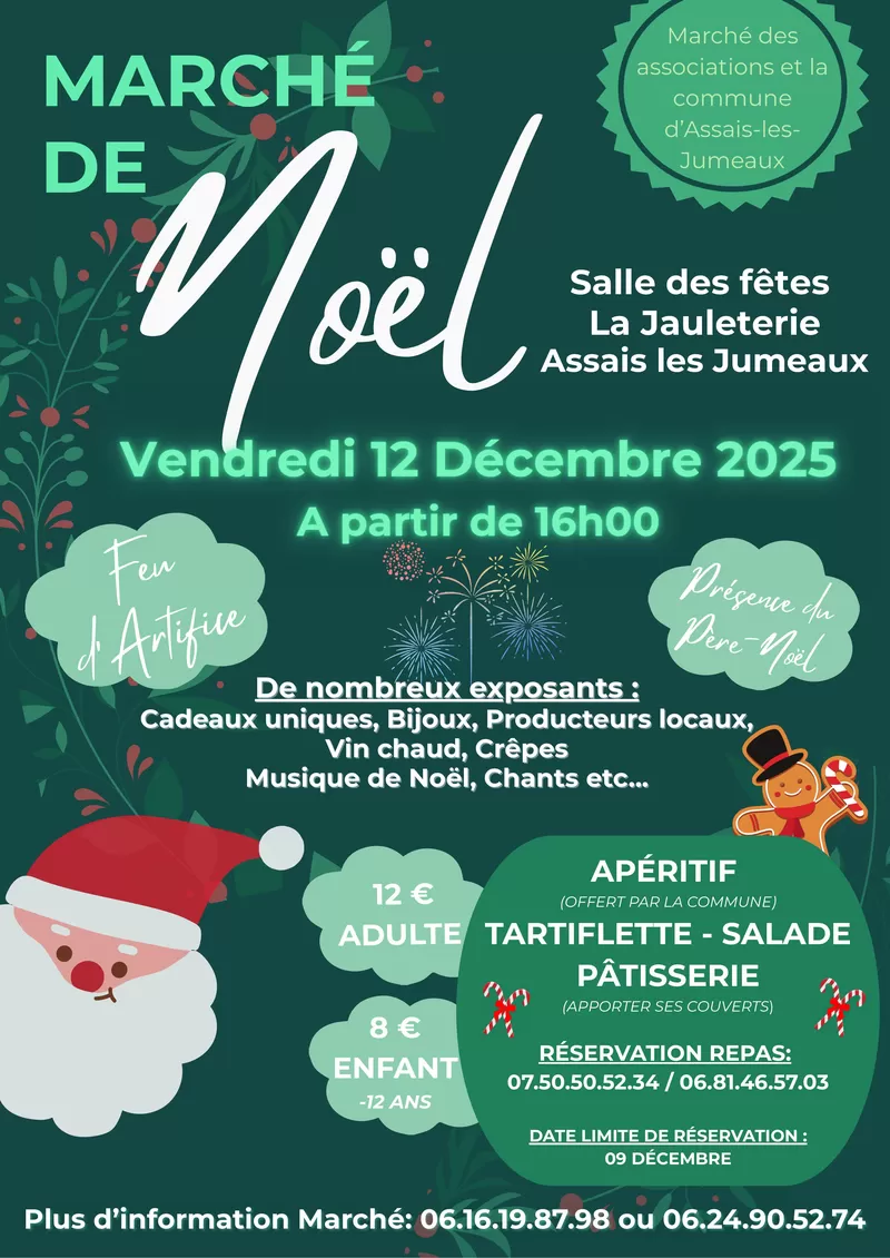 affiche Marché de Noël à  Assais-les-Jumeaux