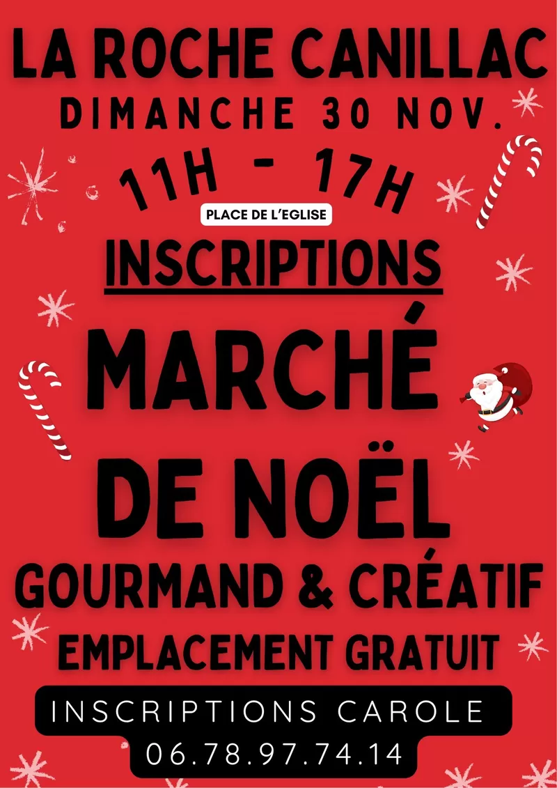 affiche Marché de Noël - Gourmand et créatif à La Roche-Canillac