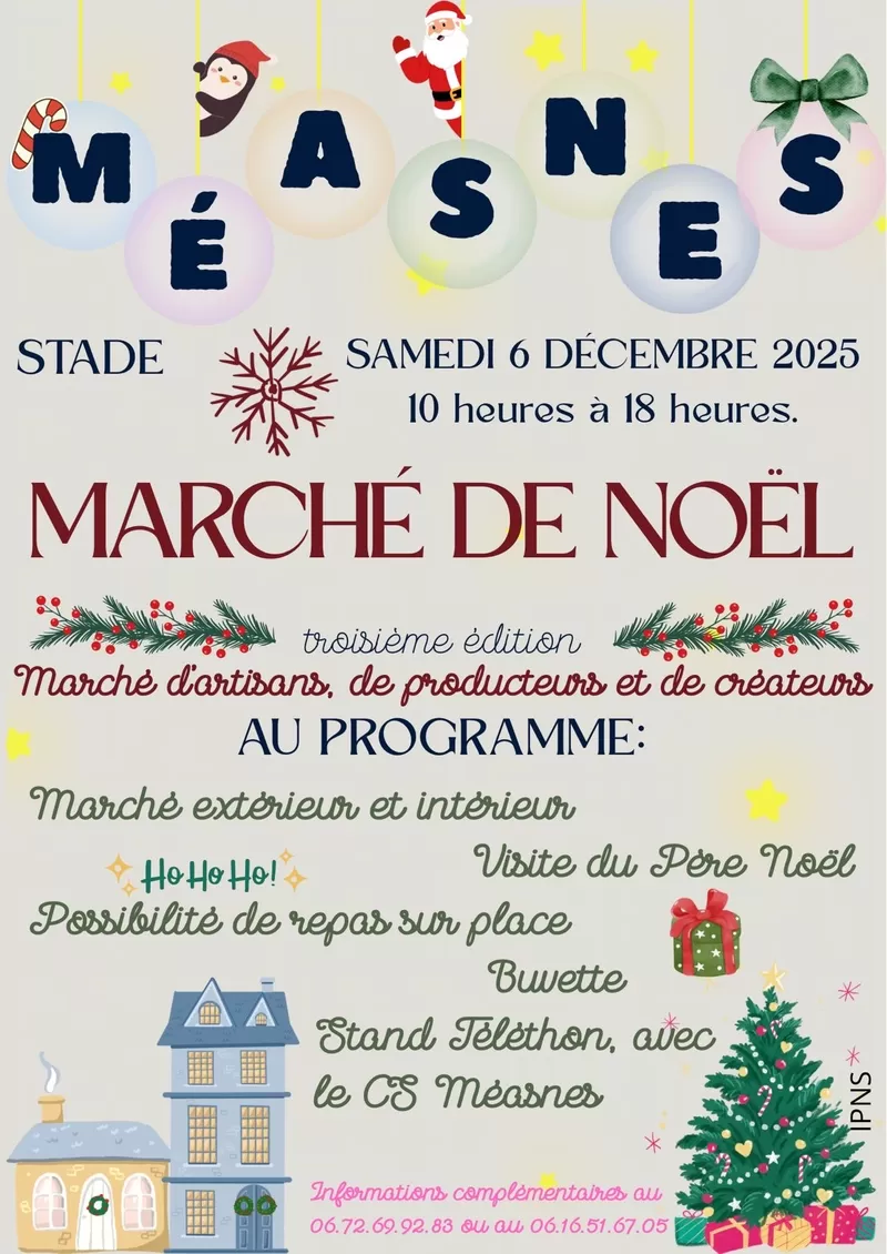 affiche Marché de Noël à Méasnes