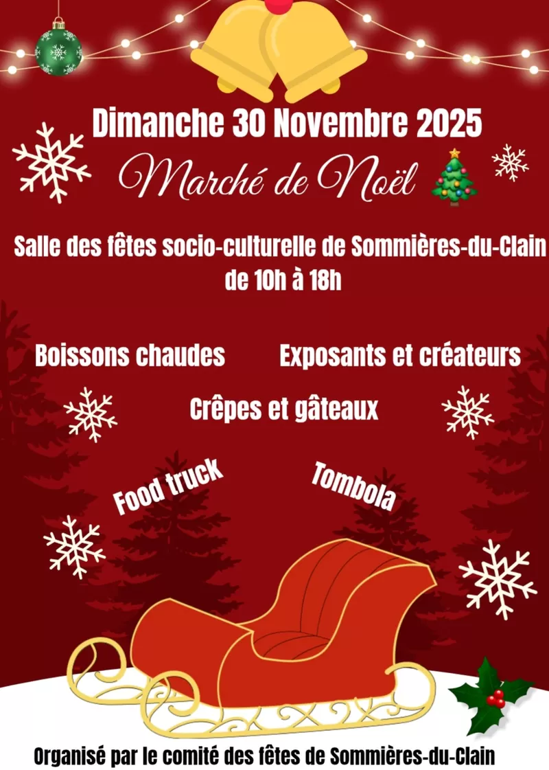 affiche Marché de Noël de Sommières du Clain à Sommières-du-Clain