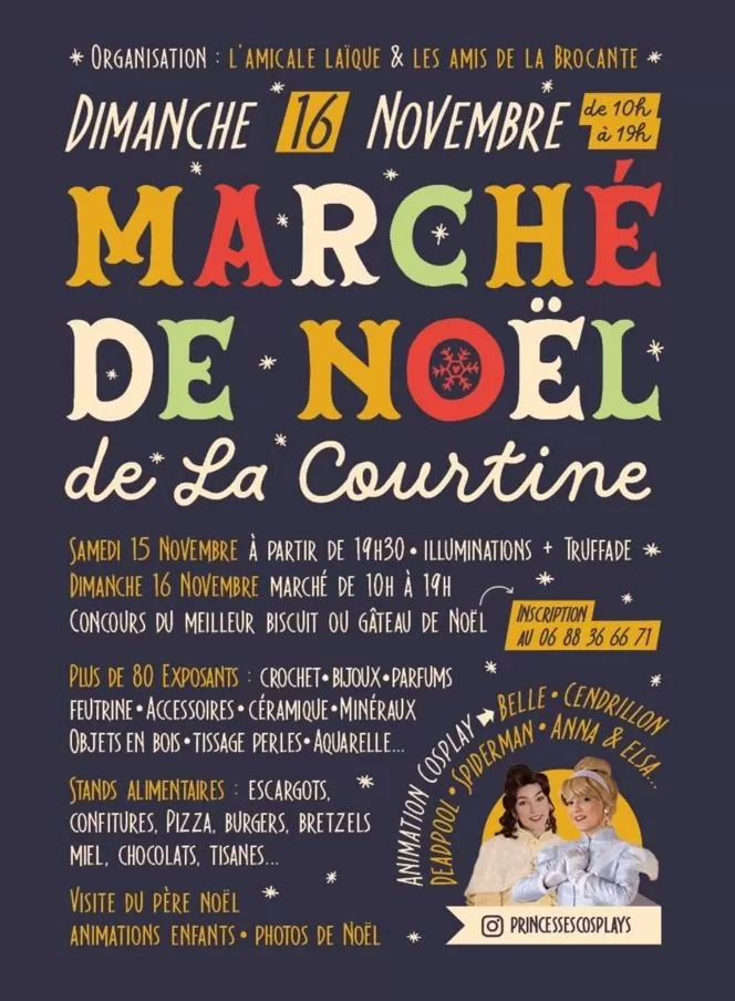 affiche Marché de Noël à La Courtine